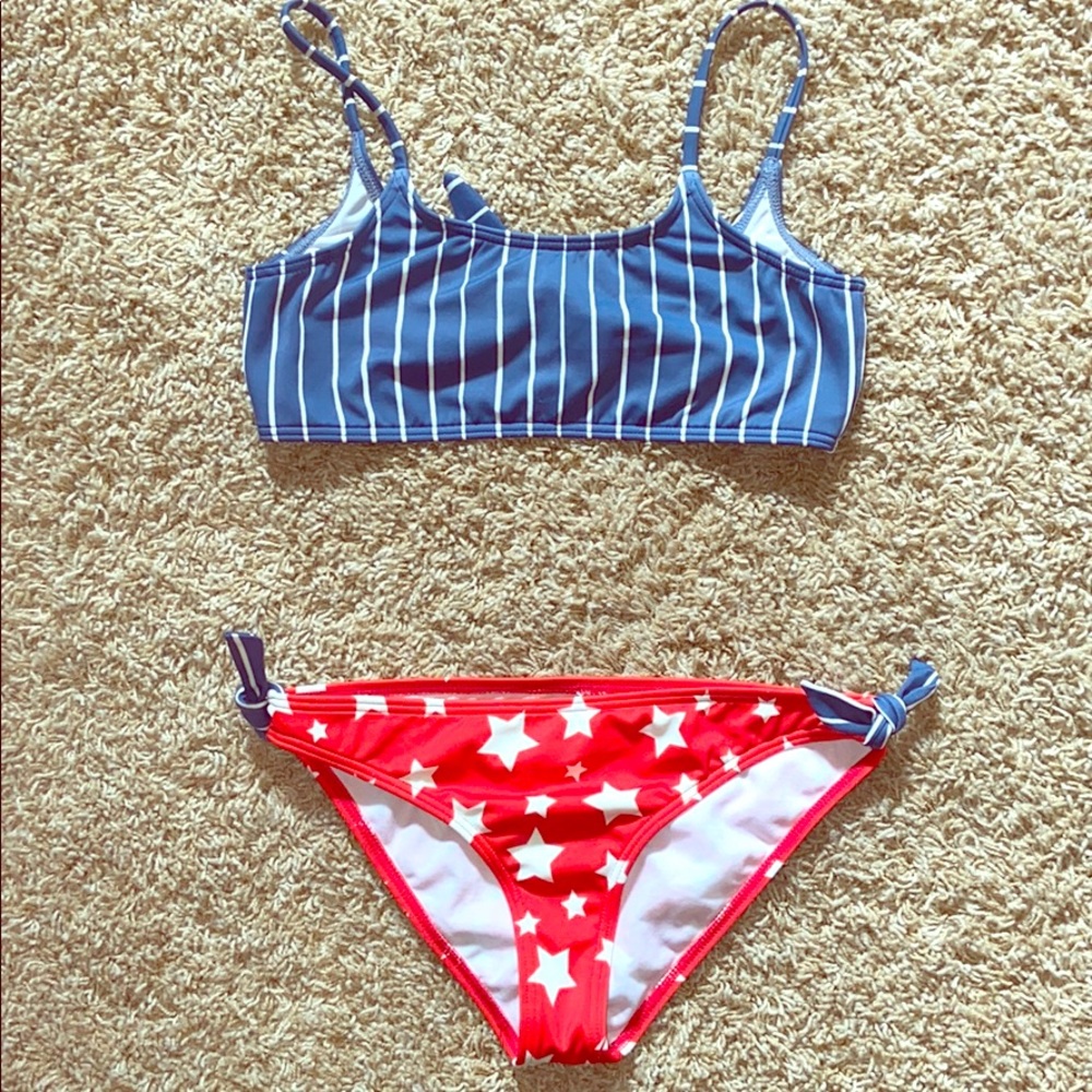 Billabong American Stars Stripe Bikini 14 girls